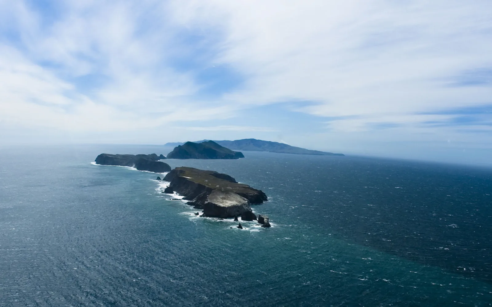 Aerial view of Channel Islands National Park islands off the California coast